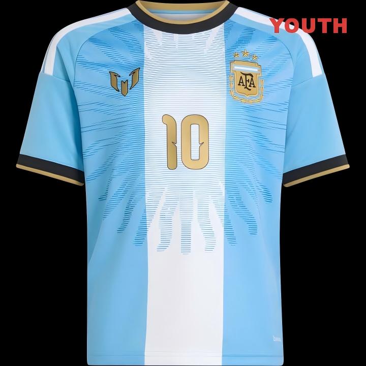 Youth adidas Argentina 2026 Messi Farewell Anniversary Stadium Kids Jersey