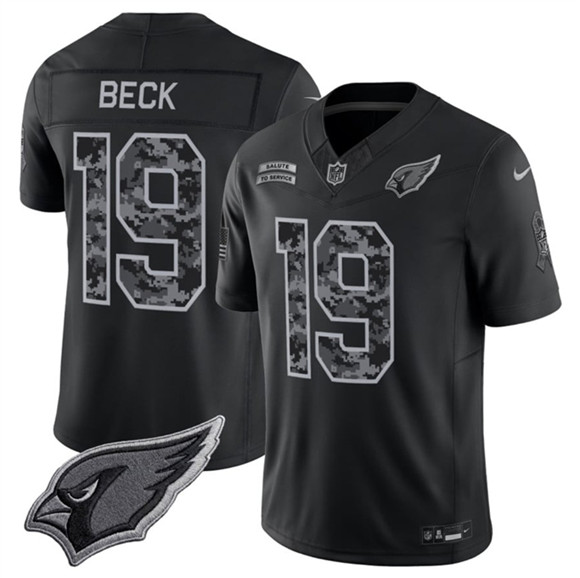 Men's Arizona Cardinals #19 Carson Beck Black 2026 F.U.S.E. Salute to Service Limited Football Stitched Jersey