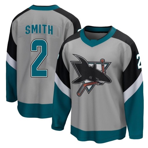 Men's San Jose Sharks #2 Will Smith Breakaway Gray 2020-21 Special Edition Jerse