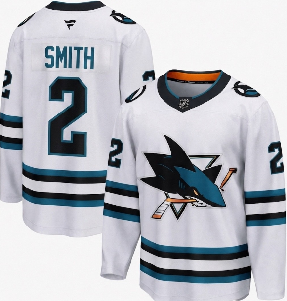 Men's San Jose Sharks #2 Will Smith New White Stitched Jersey