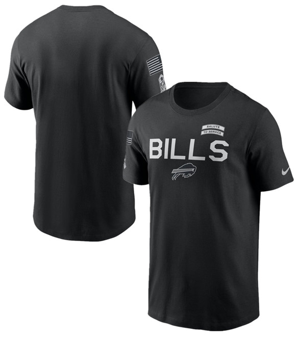 Men's Buffalo Bills Black 2026 Salute to Service Sideline Dri-FIT T-Shirt