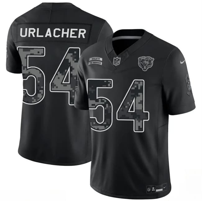 Men's Chicago Bears #54 Brian Urlacher Black 2026 F.U.S.E. Salute to Service Limited Football Stitched Jersey