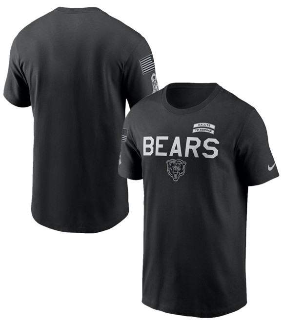 Men's Chicago Bears Black 2026 Salute to Service Sideline Dri-FIT T-Shirt