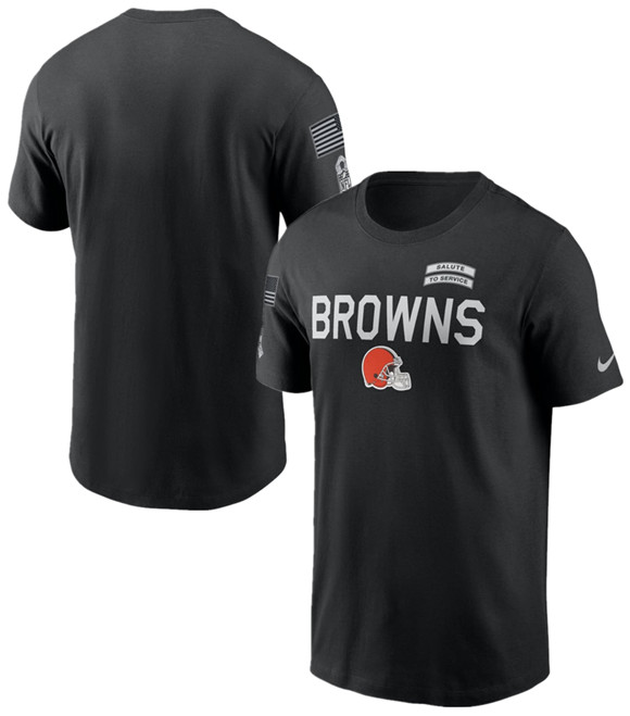 Men's Cleveland Browns Black 2026 Salute to Service Sideline Dri-FIT T-Shirt