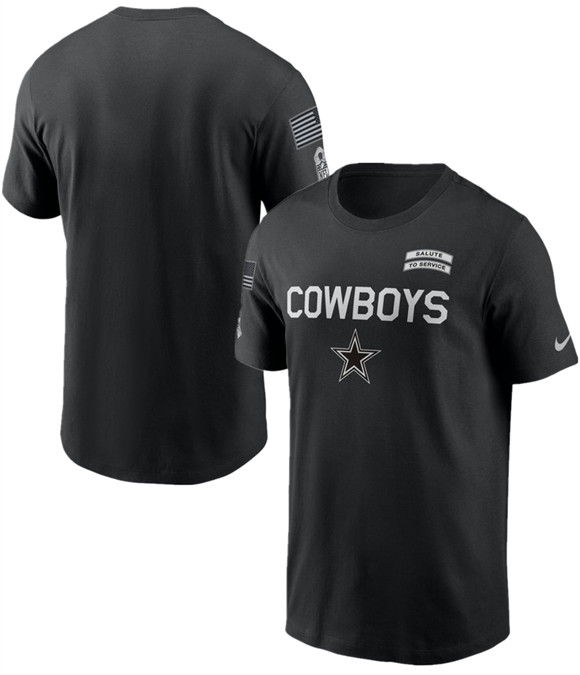 Men's Dallas Cowboys Black 2026 Salute to Service Sideline Dri-FIT T-Shirt