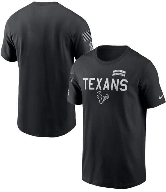 Men's Houston Texans Black 2026 Salute to Service Sideline Dri-FIT T-Shirt