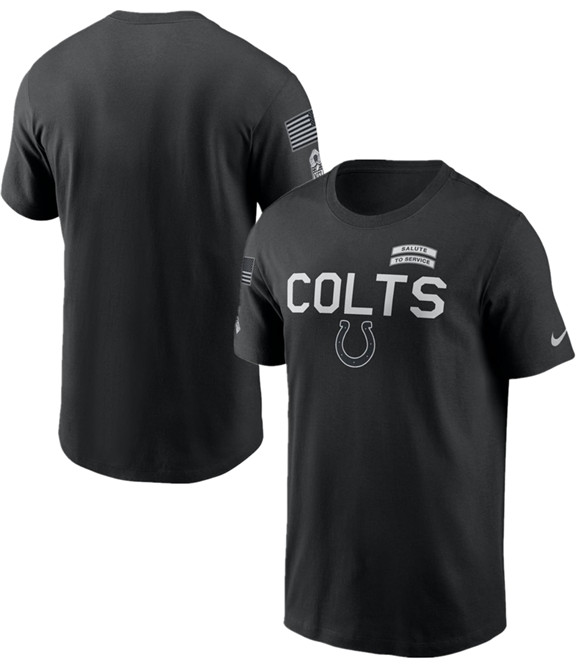 Men's Indianapolis Colts Black 2026 Salute to Service Sideline Dri-FIT T-Shirt
