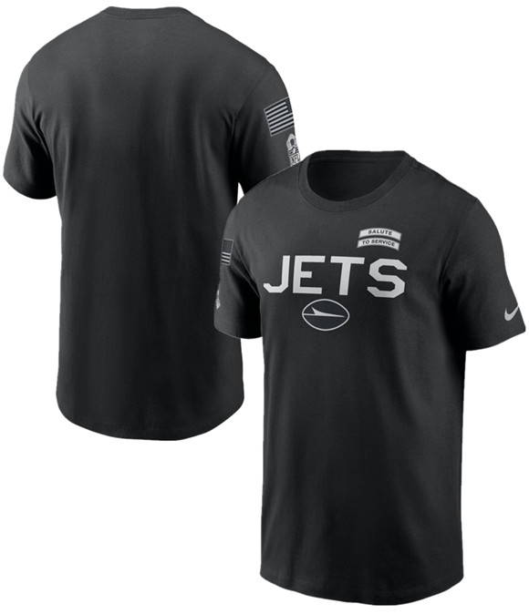 Men's New York Jets Black 2026 Salute to Service Sideline Dri-FIT T-Shirt