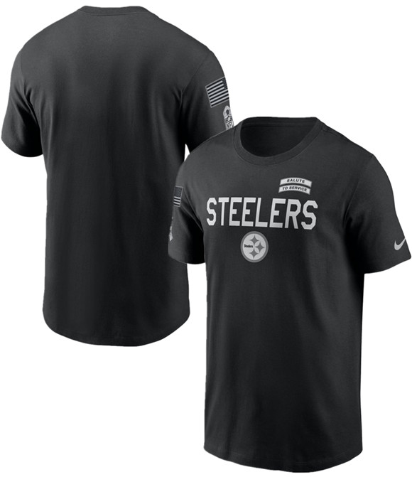 Men's Pittsburgh Steelers Black 2026 Salute to Service Sideline Dri-FIT T-Shirt