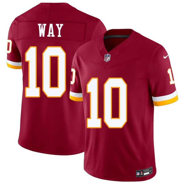 Men's Washington Commanders #10 Tress Way Burgundy 2026 F.U.S.E. Vapor Limited Football Stitched Jersey