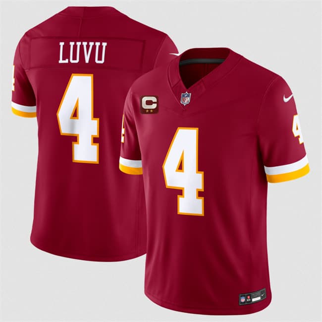 Men's Washington Commanders #4 Frankie Luvu Burgundy 2026 F.U.S.E. With 2-Star C Patch Vapor Limited Football Stitched Jersey