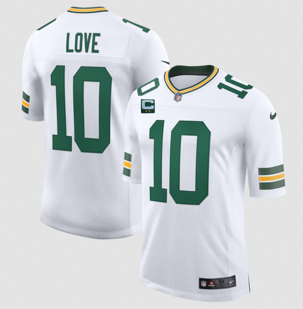 Men's Green Bay Packers #10 Jordan Love White 2026 With 2-Star C Patch New Vapor Untouchable Limited Football Stitched Jersey