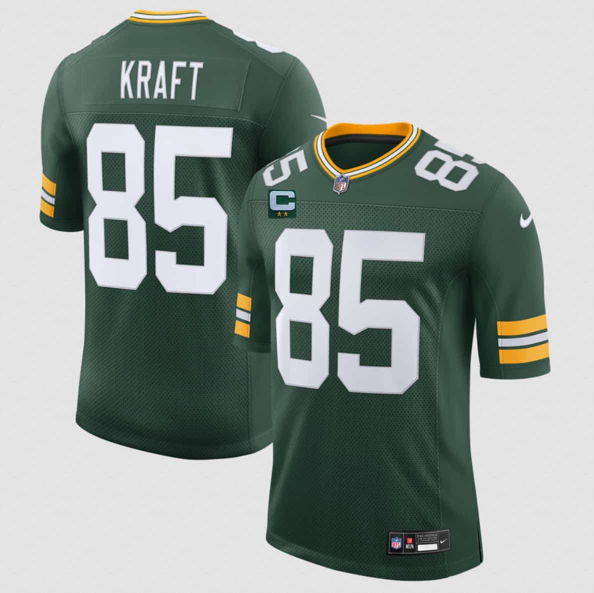 Men's Green Bay Packers #85 Tucker Kraft Green 2026 With 2-Star C Patch New Vapor Untouchable Limited Football Stitched Jersey