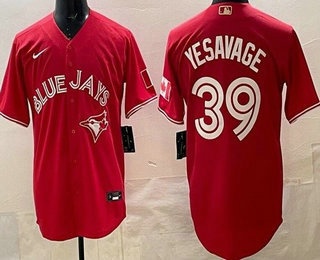 Men's Toronto Blue Jays #39 Trey Yesavage Red Cool Base Jersey