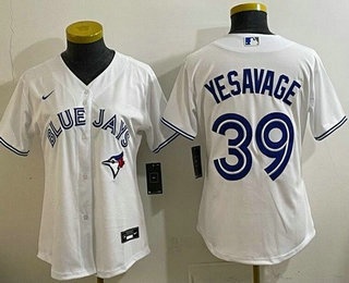 Women's Toronto Blue Jays #39 Trey Yesavage White Cool Base Jersey