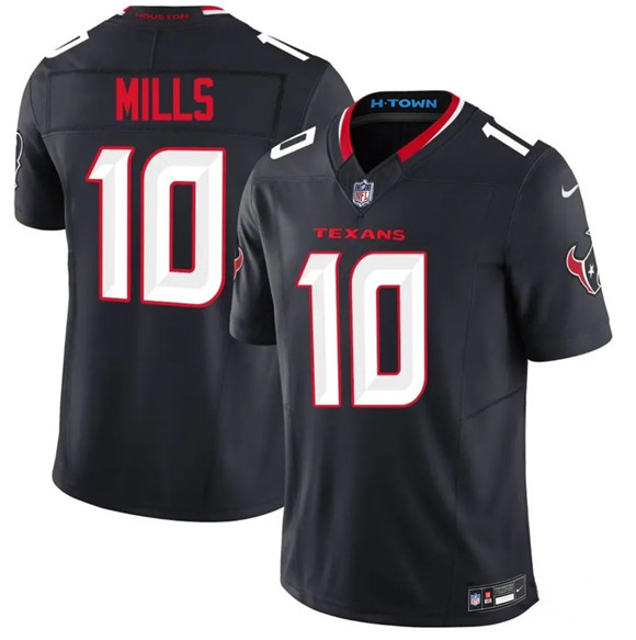 Men's Houston Texans #10 Davis Mills Navy 2nd Alternate 2026 F.U.S.E. Vapor Limited Football Stitched Jersey