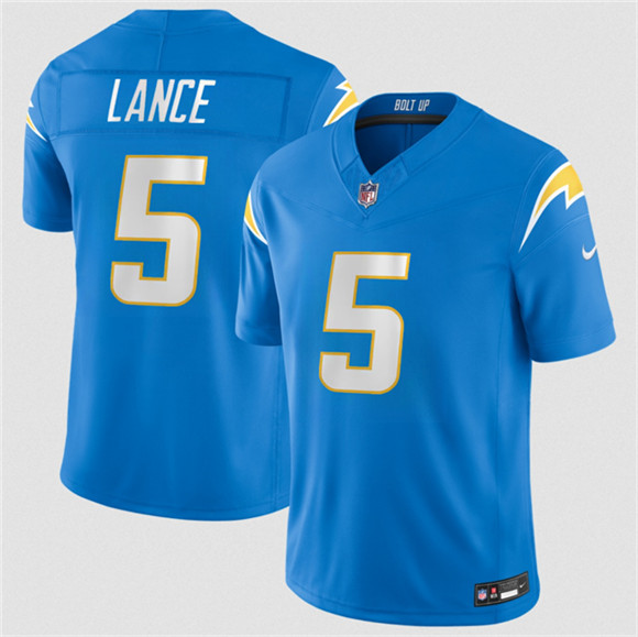 Men's Los Angeles Chargers #5 Trey Lance Blue 2026 F.U.S.E. Vapor Limited Football Stitched Jersey