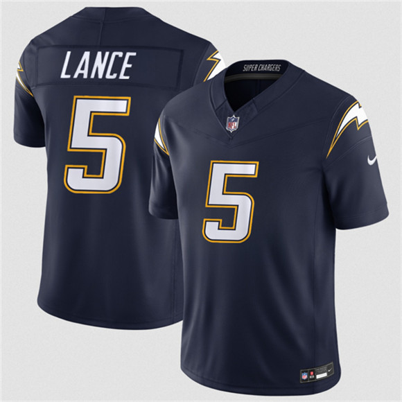 Men's Los Angeles Chargers #5 Trey Lance Navy 2026 F.U.S.E. Alternate Vapor Limited Football Stitched Jersey