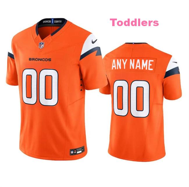 Toddlers Denver Broncos Active Player Custom Orange F.U.S.E. Vapor Limited Football Stitched Jersey
