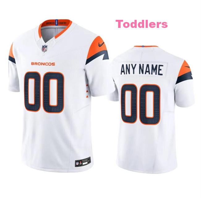 Toddlers Denver Broncos Custom White F.U.S.E. Vapor Limited Football Stitched Jersey