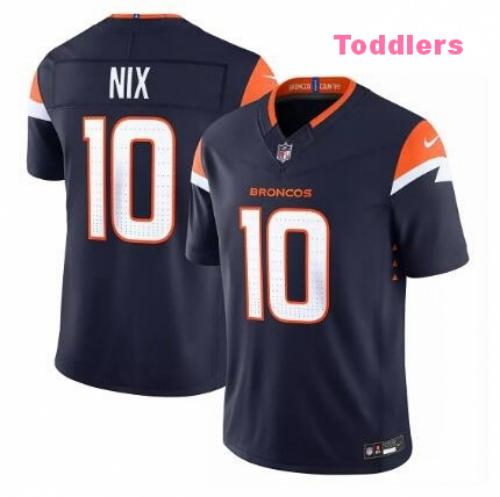 Toddlers Denver Broncos Bo Nix #10 Navy Blue Alternate Limited Nike Stitched Jersey