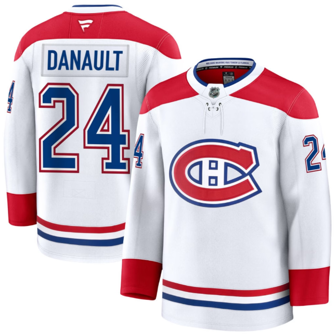 Men's Montreal Canadiens #24 Phillip Danault Fanatics White Away Stitched Jersey