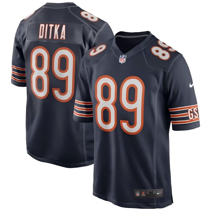 Men's Nike Mike Ditka Navy Chicago Bears 89 Game Retired Player Jersey