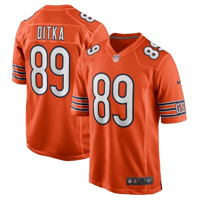 Men's Nike Mike Ditka Orange Chicago Bears 89 Retired Player Alternate Game Jersey