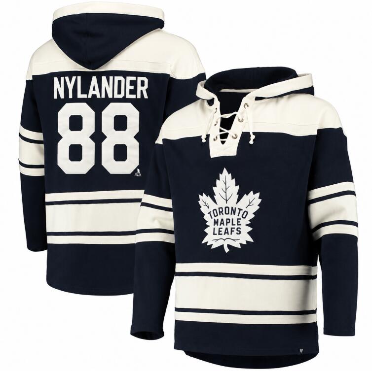 Toronto Maple Leafs #88 William Nylander Blue Player Name & Number Lacer Pullover Hoodie
