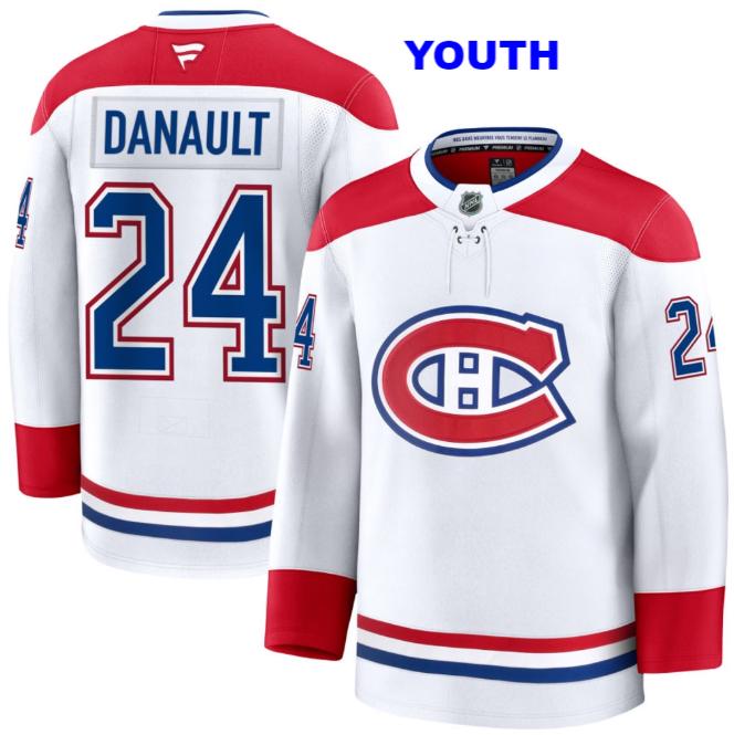 Youth Montreal Canadiens #24 Phillip Danault Fanatics White Away Stitched Jersey