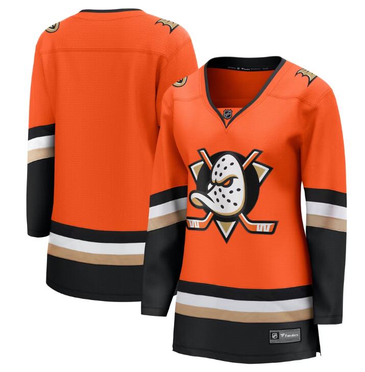 Women's Anaheim Ducks Fanatics Orange Home Breakaway Jersey