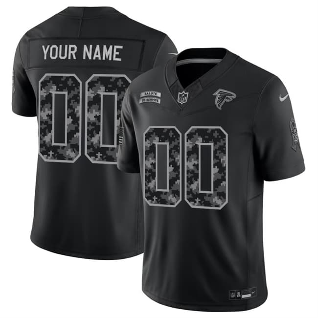 Atlanta Falcons Active Player Custom Black F.U.S.E. 2026 Salute to Service Limited Football Stitched Jersey