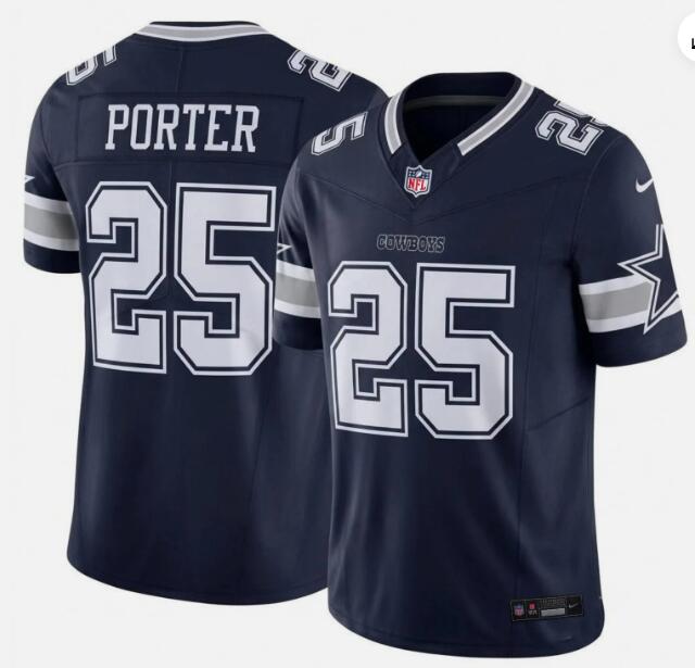 Men's Dallas Cowboys #25 Joey Porter Jr. Navy F.U.S.E. Vapor Untouchable Limited Football Stitched Jersey