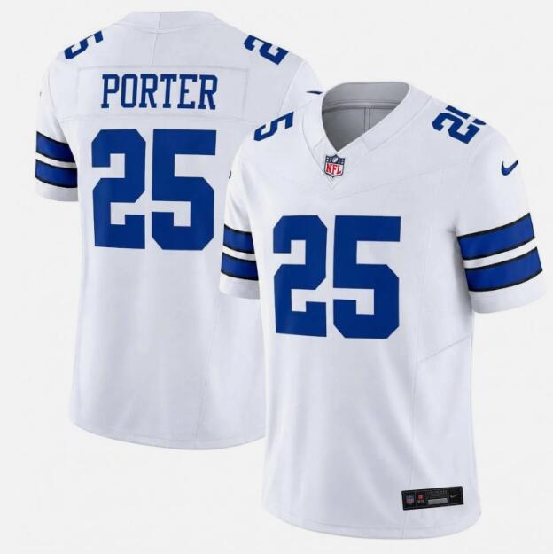Men's Dallas Cowboys #25 Joey Porter Jr. White F.U.S.E. Vapor Untouchable Limited Football Stitched Jersey