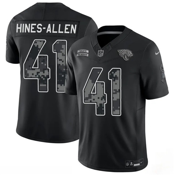 Men's Jacksonville Jaguars #41 Josh Hines-Allen Black F.U.S.E. 2026 Salute to Service Limited Football Stitched Jersey