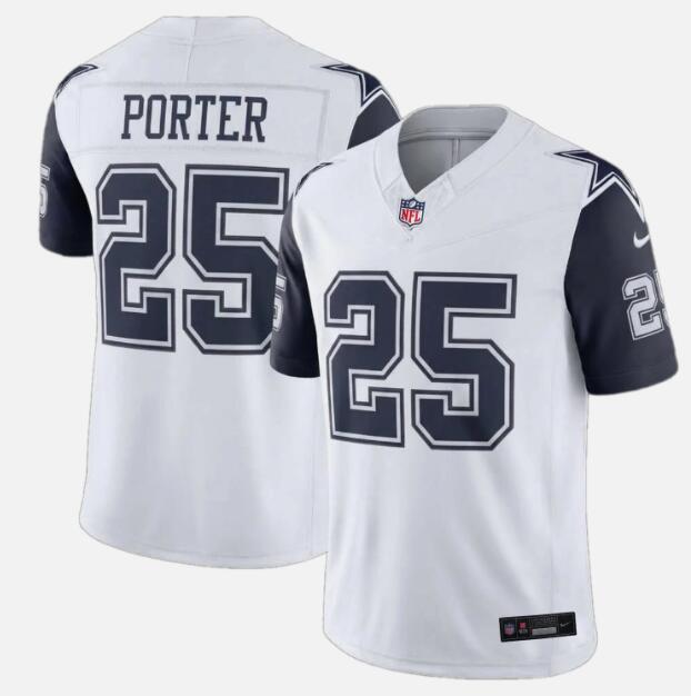 Mens Dallas Cowboys #25 Joey Porter Jr. Nike White Alternate Vapor F.U.S.E. Limited Jersey