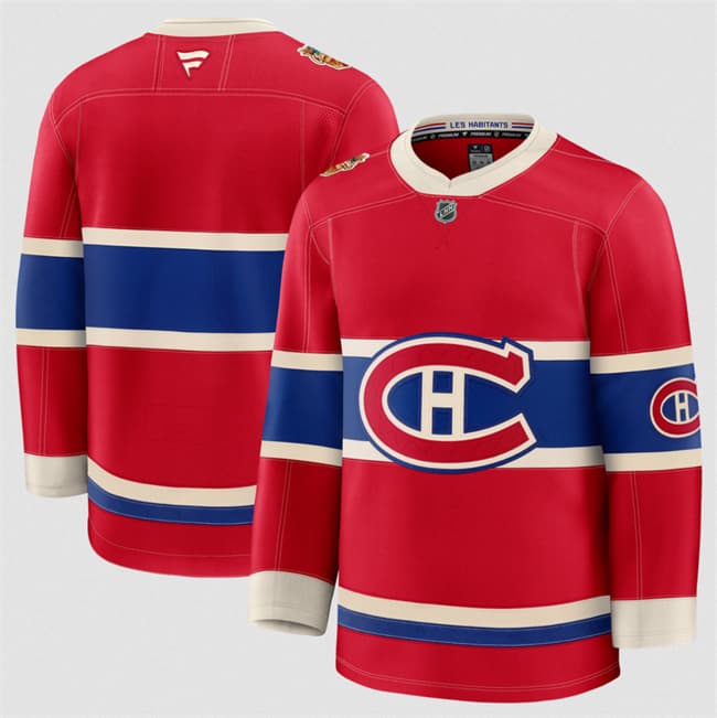 Men's Montreal Canadiens Blank Red 2026 Heritage Classic Premium Stitched Jersey
