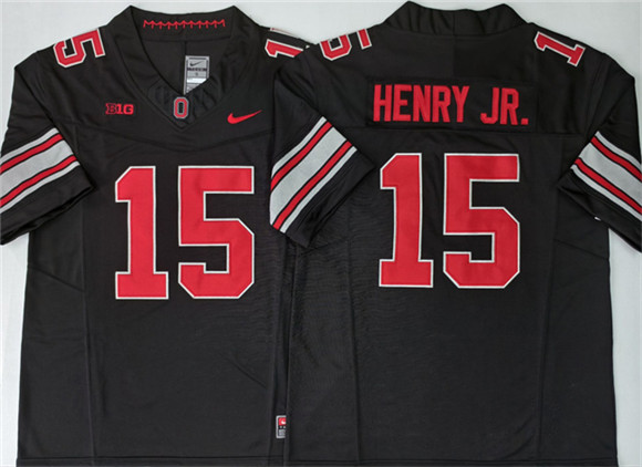 Men's Ohio State Buckeyes #15 Chris Henry Jr Black 2026 F.U.S.E. Limited Stitched Jersey