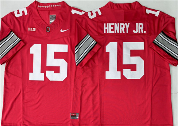 Men's Ohio State Buckeyes #15 Chris Henry Jr Red 2026 F.U.S.E. Limited Stitched Jersey