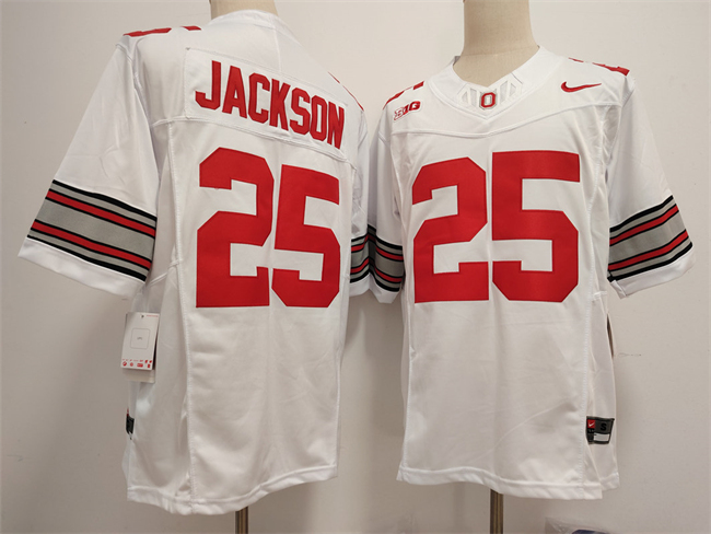 Men's Ohio State Buckeyes #25 Lamar Bo Jackson White F.U.S.E. Limited Stitched Jersey