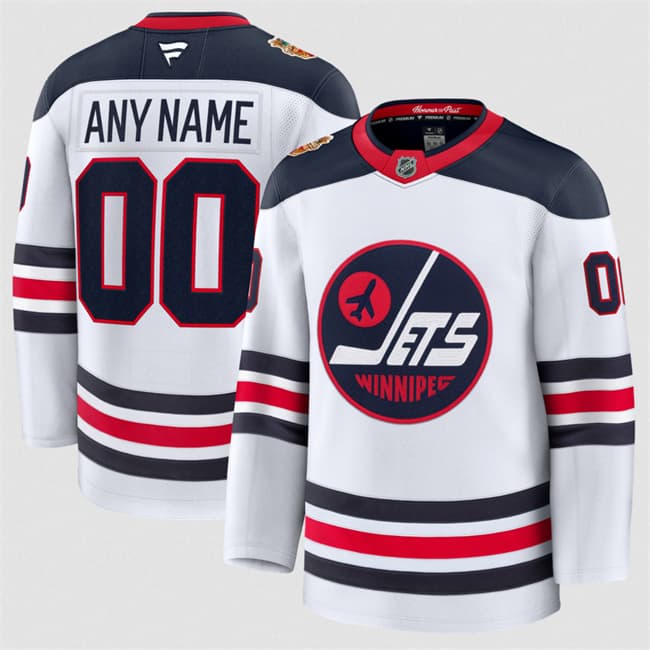 Winnipeg Jets Custom White 2026 Home Stitched Hockey Jersey