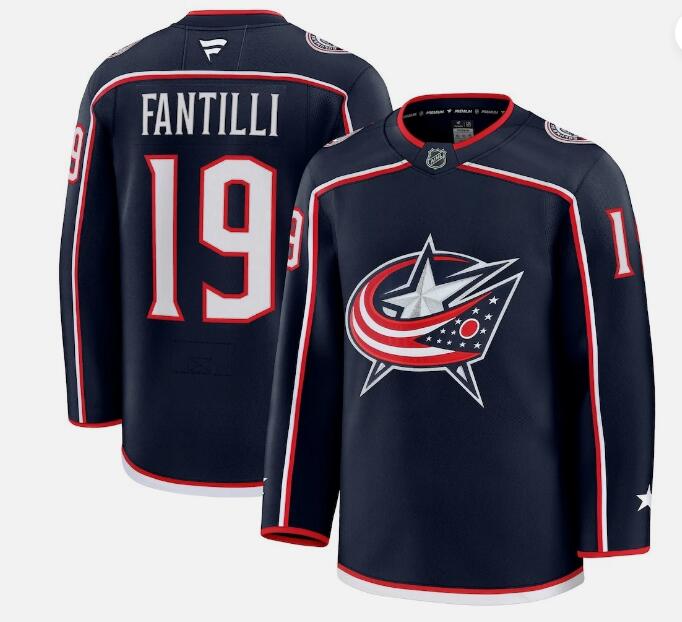 Men's Columbus Blue Jackets Adam Fantilli #19 Fanatics Navy Home Premium NHL Stitched Jersey