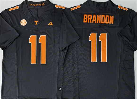 Men's Tennessee Volunteers #11 Faizon Brandon Black 2026 F.U.S.E. Stitched Jersey