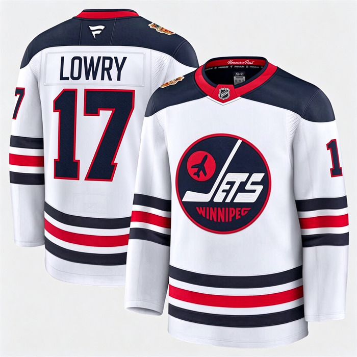 Winnipeg Jets Fanatics Adam Lowry- 17 White 2026 NHL Heritage Classic Premium Stitched Jersey