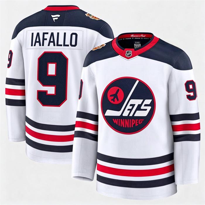 Winnipeg Jets Fanatics Alex Iafallo- 9 White 2026 NHL Heritage Classic Premium Stitched Jersey