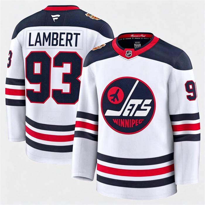 Winnipeg Jets Fanatics Brad Lambert- 93 White 2026 NHL Heritage Classic Premium Stitched Jersey