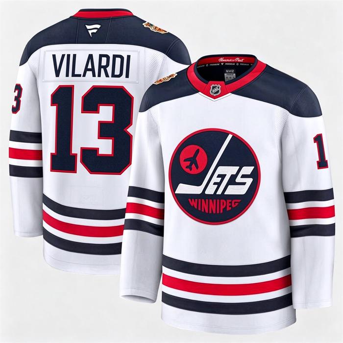 Winnipeg Jets Fanatics Gabriel Vilardi- 13 White 2026 NHL Heritage Classic Premium Stitched Jersey