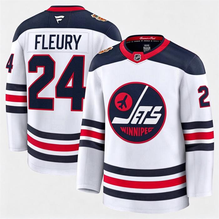 Winnipeg Jets Fanatics Haydn Fleury- 24 White 2026 NHL Heritage Classic Premium Stitched Jersey