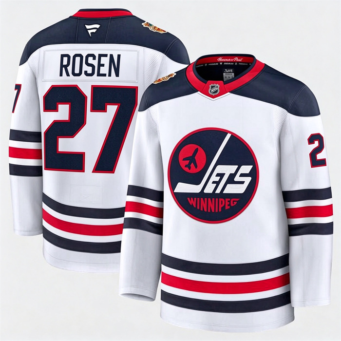 Winnipeg Jets Fanatics Isak Rosen- 27 White 2026 NHL Heritage Classic Premium Stitched Jersey