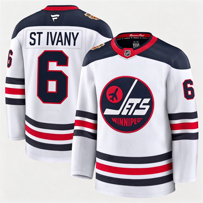 Winnipeg Jets Fanatics Jack St Ivany- 6 White 2026 NHL Heritage Classic Premium Stitched Jersey